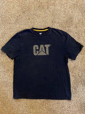 Caterpillar CAT Men’s Trademark Logo T-Shirt Navy Blue Size XL Short Sleeve